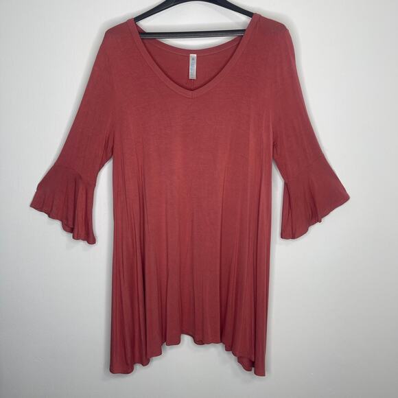 Paisley Grace women's medium dress simple knit swing orangey apricot mauve - Picture 8 of 14